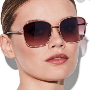 Tom Ford Fern Sunglasses Rose Gold w/Mirorred Lenses
